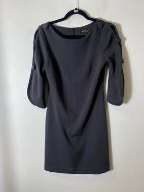 A.B.S. Collection Charcoal Black Knee Length Dress Sz P